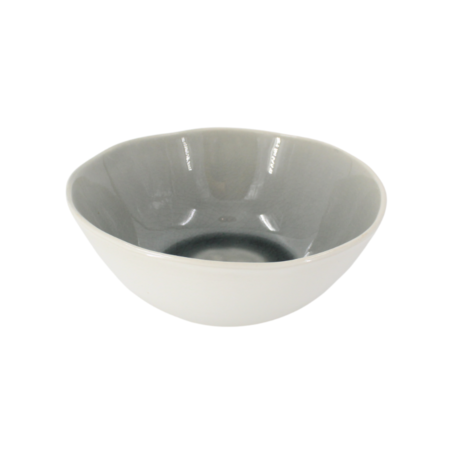 Skål. 17,5x6,5cm. Grå Reaktiv