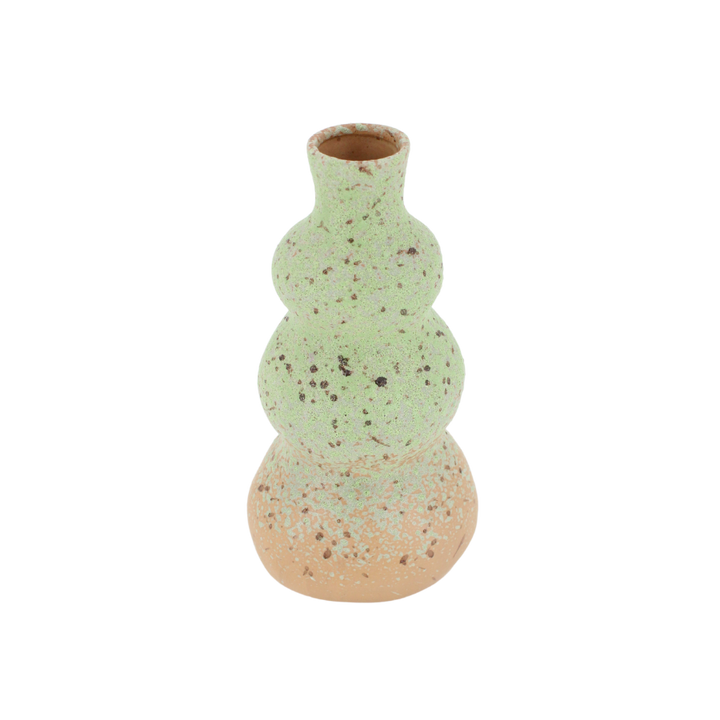 BARLY Vase (Ø 11,5 x 24cm) Grøn/Brun