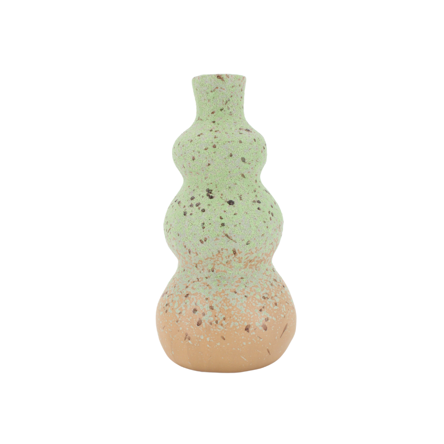 BARLY Vase (Ø 11,5 x 24cm) Grøn/Brun