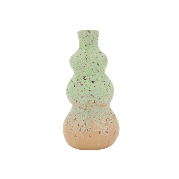 BARLY Vase (Ø 11,5 x 24cm) Grøn/Brun