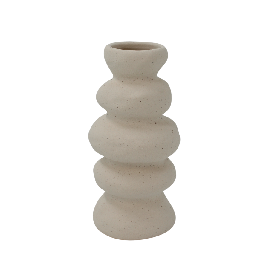 FABIEN Vase bubble (9,8x9,8x20cm) Natural sand
