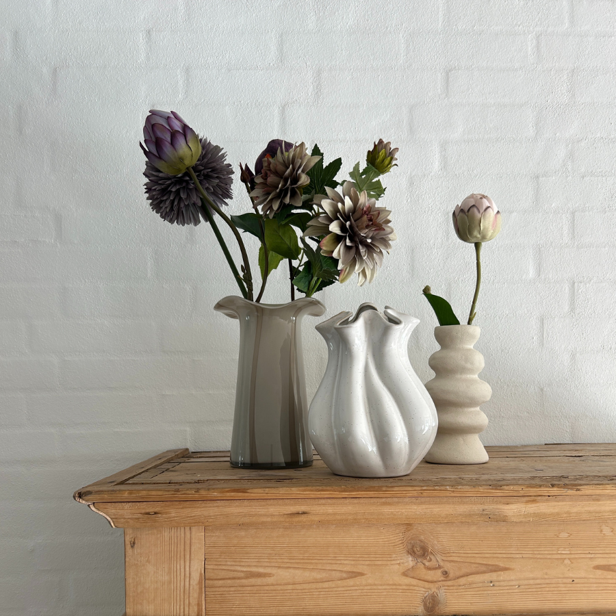 FABIEN Vase bubble (9,8x9,8x20cm) Natural sand