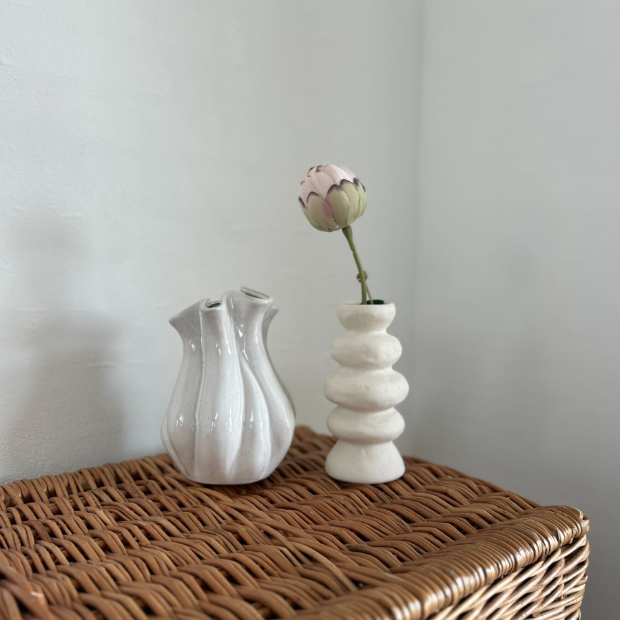 FABIEN Vase bubble (9,8x9,8x20cm) Natural sand