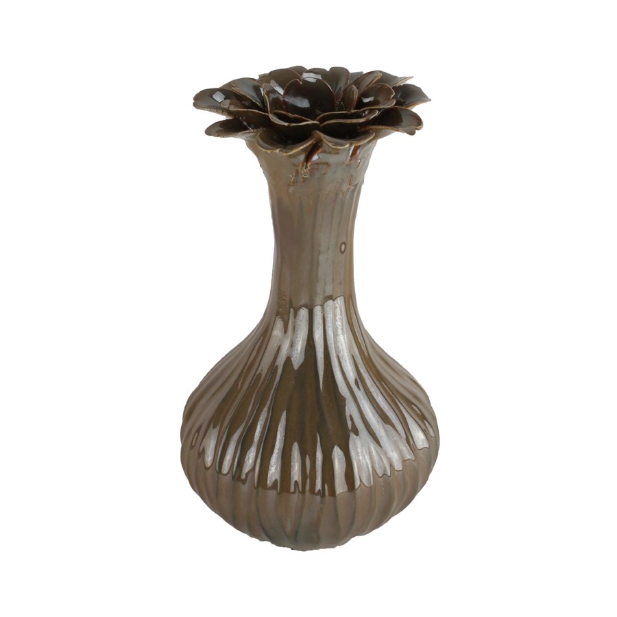 Vase med mørk perlemor 23cm