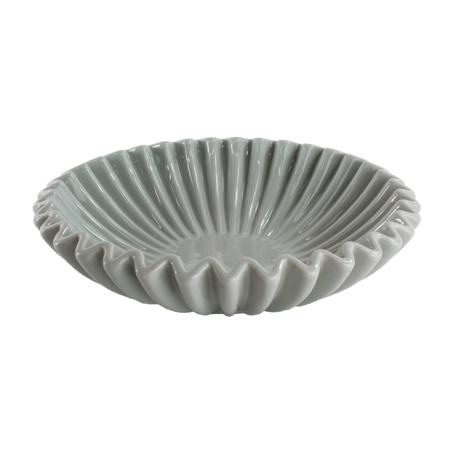 Keramisk Dekorationsfad i Grå (Ø26,5cm)