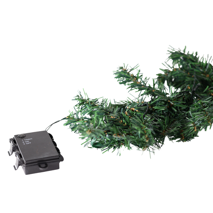 Kunstig Granguirlande m. LED
