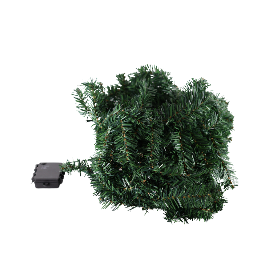 Kunstig Granguirlande m. LED