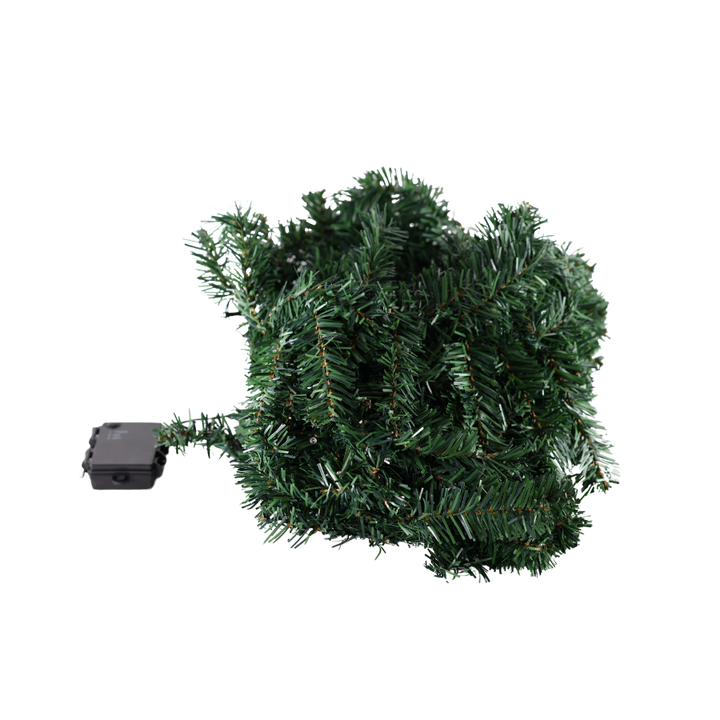 Kunstig Granguirlande m. LED
