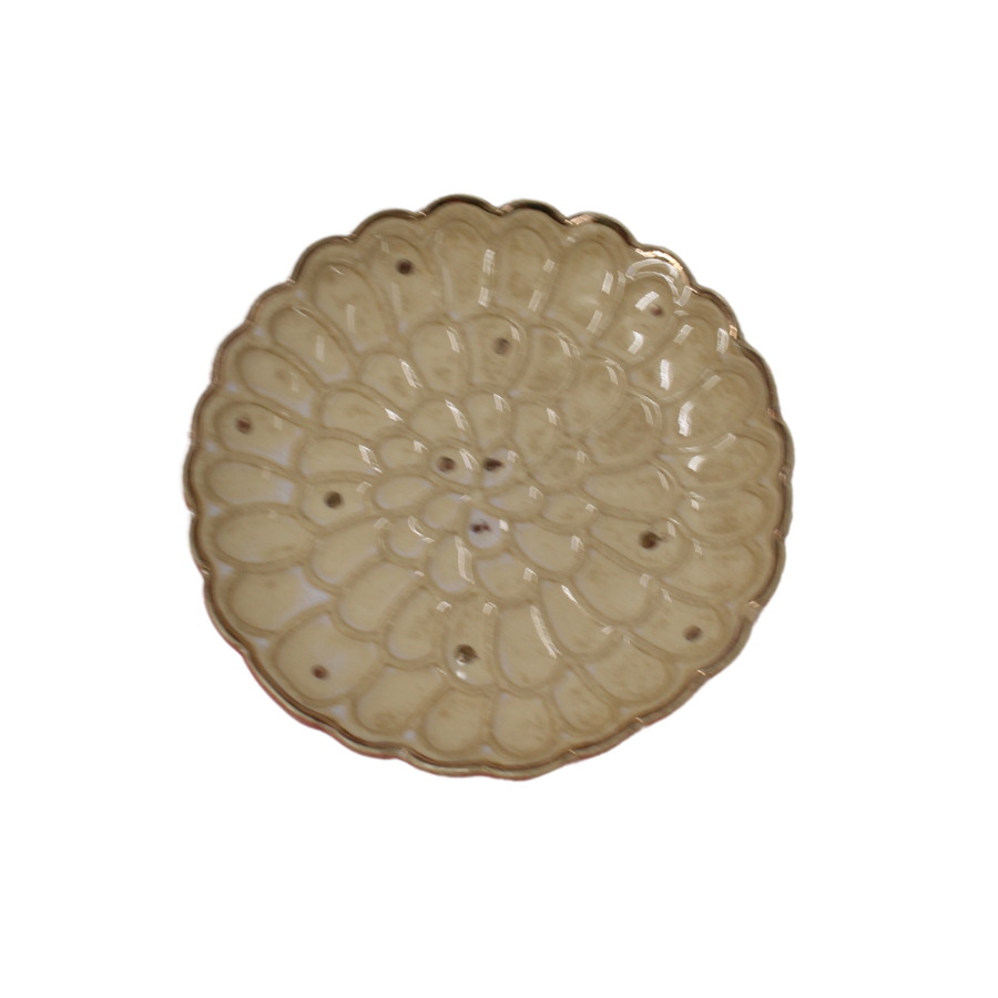 EDA Lille Porcelænsfad (10x10x1,7cm) Sand/Pink