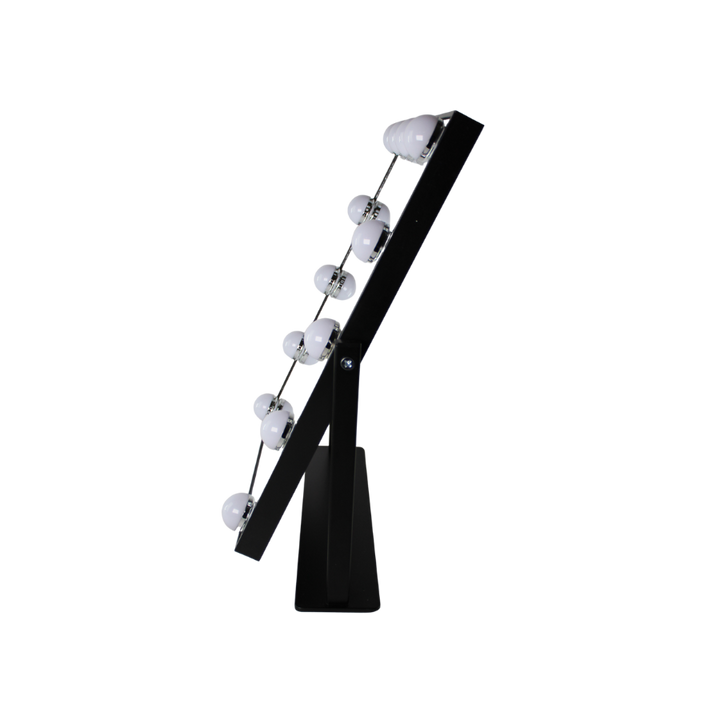 Make up spejl m. 12 pærer ERSELAN (35,5x45) Sort