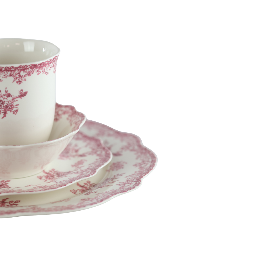 6 stk. Frokosttallerkener DINNA i Bordeaux (Ø19,3x1,7cm)