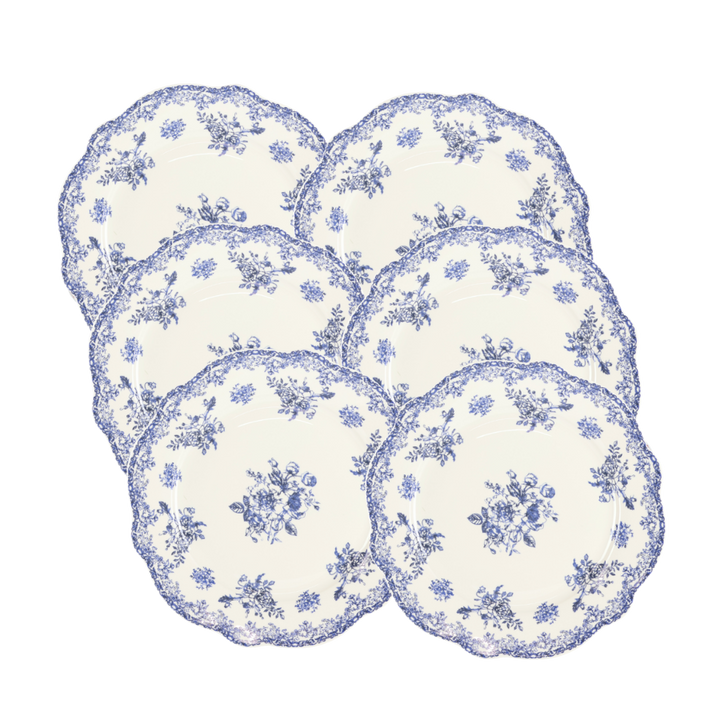 6 stk. Middagstallerkener DINNA i Blå (Ø27x2,2 cm)