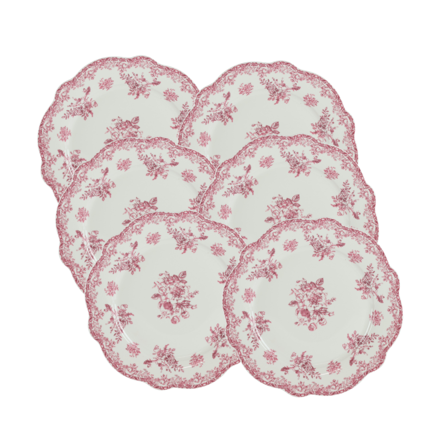 6 stk. Middagstallerkener DINNA i Bordeaux (Ø27x2,2 cm)