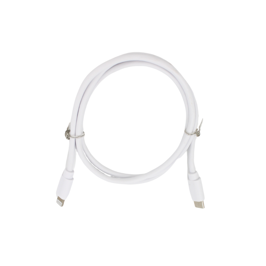 USB-C til Lightning kabel 1 meter hvid. Output 20W