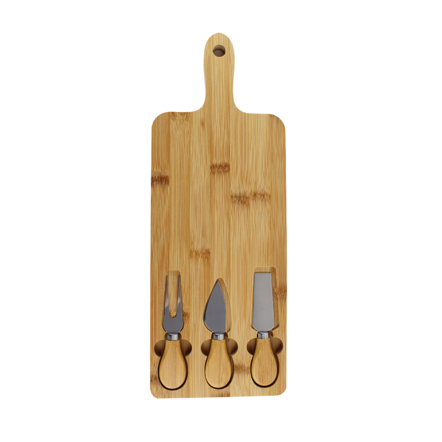 Osteskærebræt m. 3 Knive 42x15x2cm