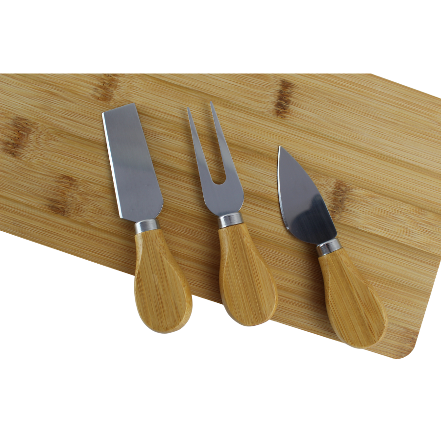 Osteskærebræt m. 3 Knive 42x15x2cm