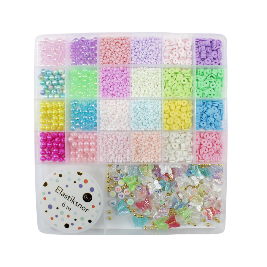 Perler i æske m/25 rum