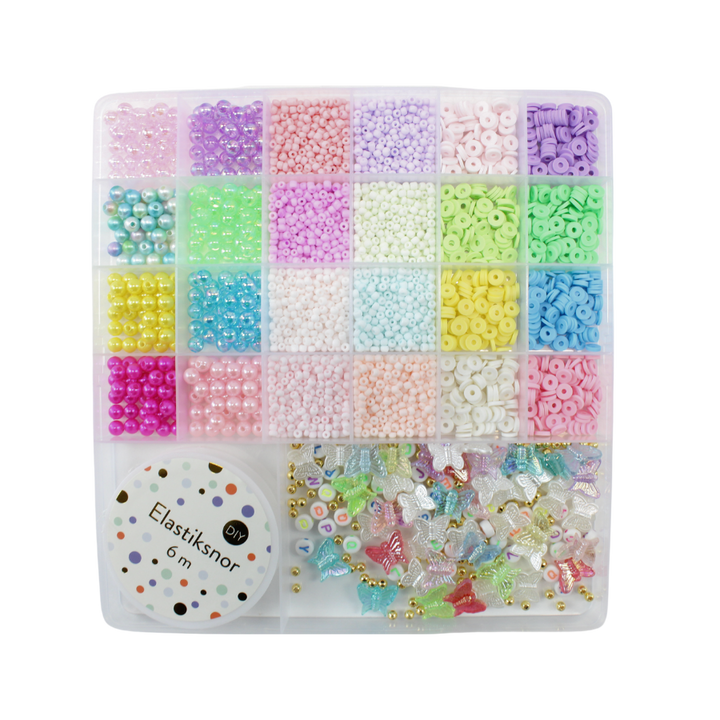 Perler i æske m/25 rum