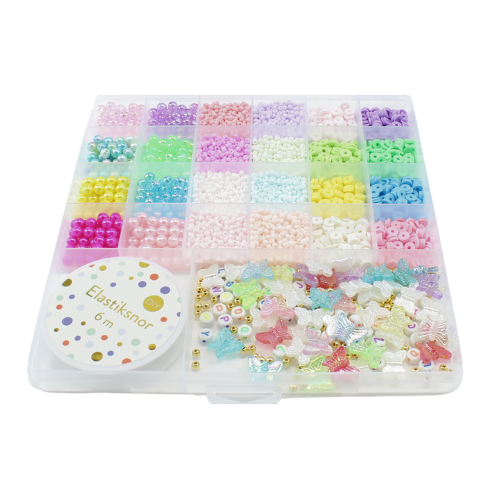 Perler i æske m/25 rum