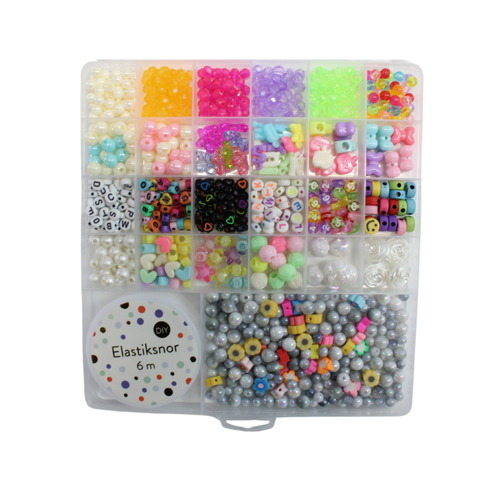 Perler i æske m/25 rum