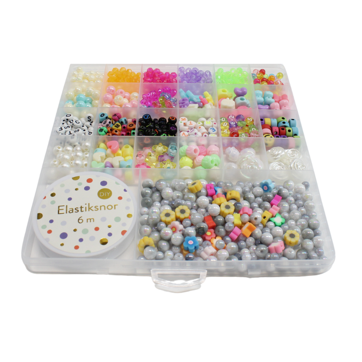 Perler i æske m/25 rum