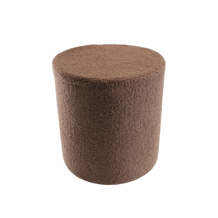 Puf. (Ø36xH:39cm) Brun