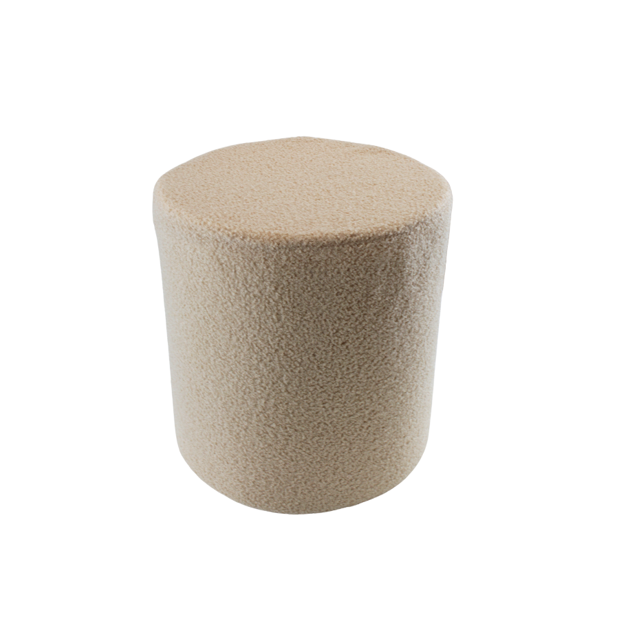 Puf. (Ø36xH:39cm). Cream