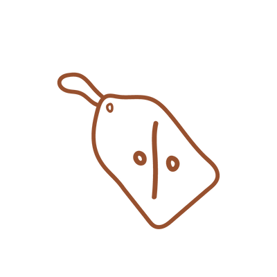 Stregtegning af prismærke der illustrerer kategorien "Sidste chance"