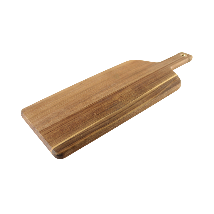 Skærebræt i Flaskeform m 2 osteknive( 45x15,6x1,5cm)