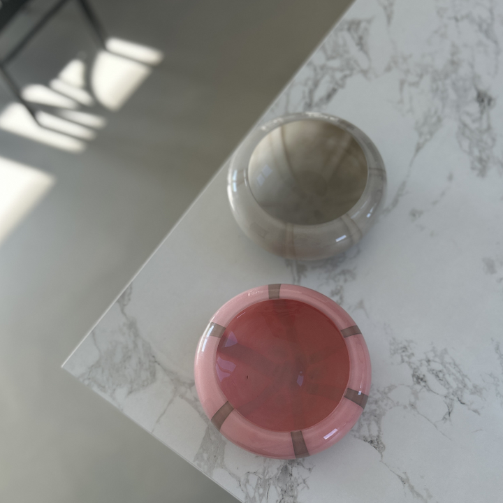 ANKE Skål (17,9x7,3cm) Lyserød m Stribe