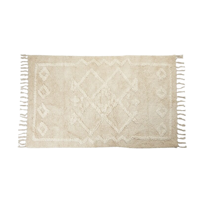 Speedtsberg Tæppe m. Frynser 60x90cm. Natural