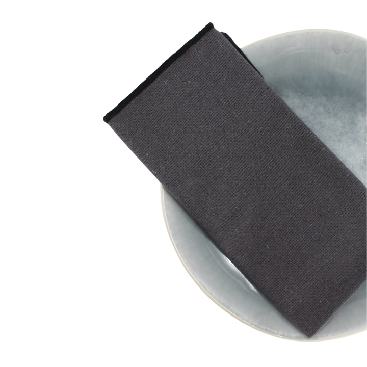 Stofserviet ( 40x40cm) Grå m. Sort Kant