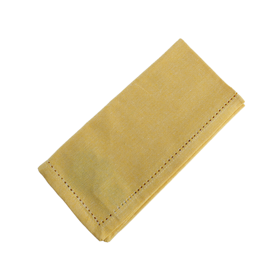 Stofserviet m.hulsøm, 45x45cm, 100% bomuld, gul