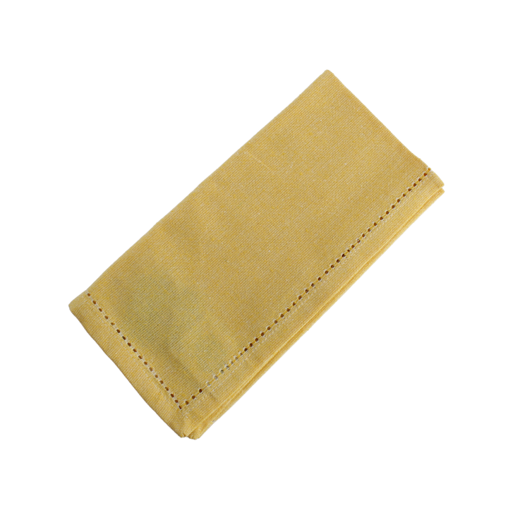 Stofserviet m.hulsøm, 45x45cm, 100% bomuld, gul
