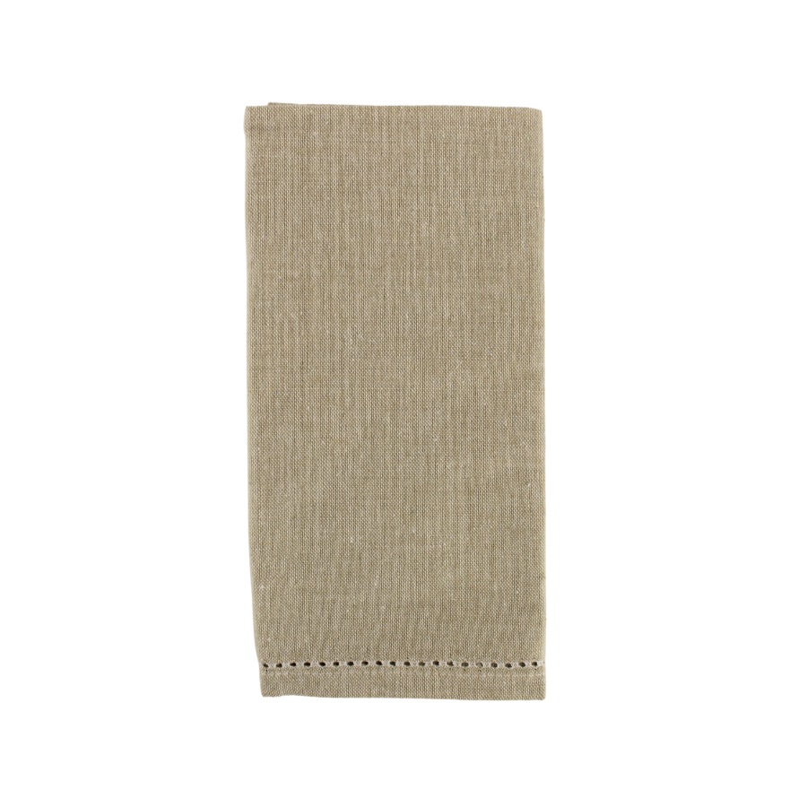 Stofserviet m.hulsøm, 45x45cm, 100% bomuld, beige