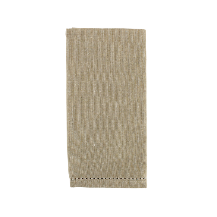 Stofserviet m.hulsøm, 45x45cm, 100% bomuld, beige