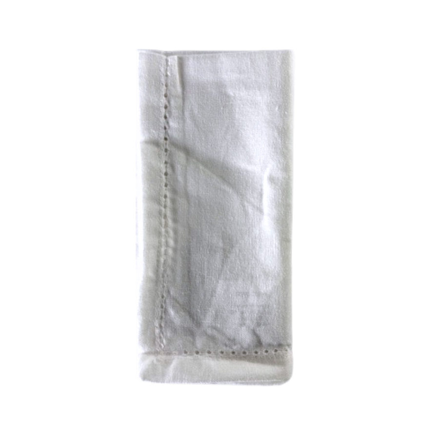 Stofserviet m. Hulsøm (40x40cm) Hvid
