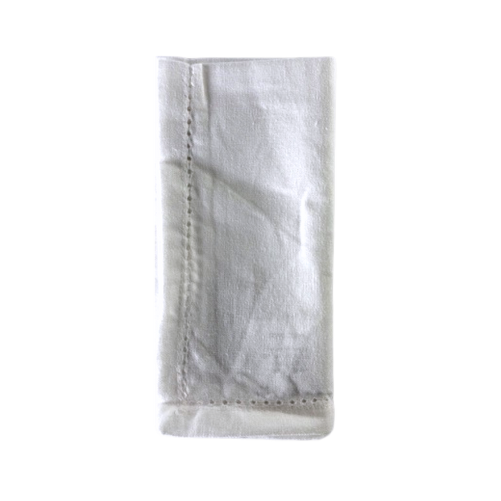 Stofserviet m. Hulsøm (40x40cm) Hvid