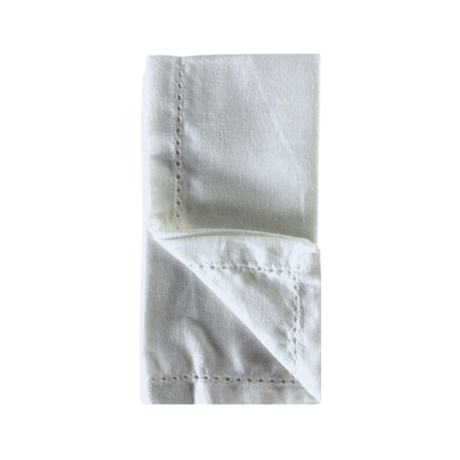 Stofserviet m. Hulsøm (40x40cm) Hvid