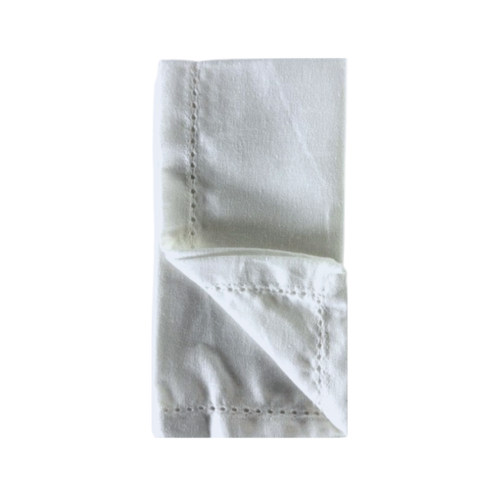 Stofserviet m. Hulsøm (40x40cm) Hvid