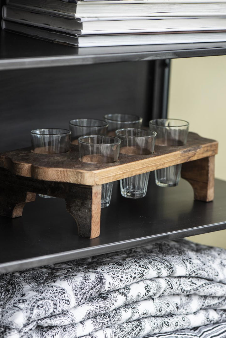 Quilt. (130x180cm). Hvid m. Sort Paisley