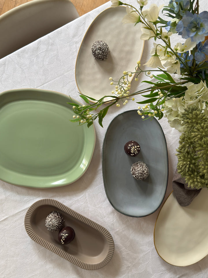 Fie Serveringsfad Grøn (41x34cm)