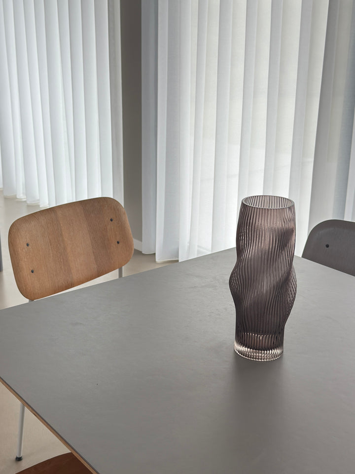 Glas Vase ANJO (H 30cm) Grå