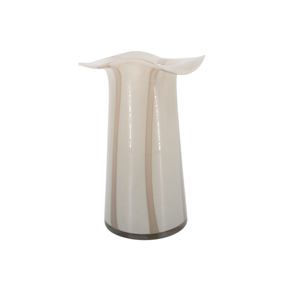 BYRON Vase (Ø17,4x24,4 cm)  Lysegrå m Stribe