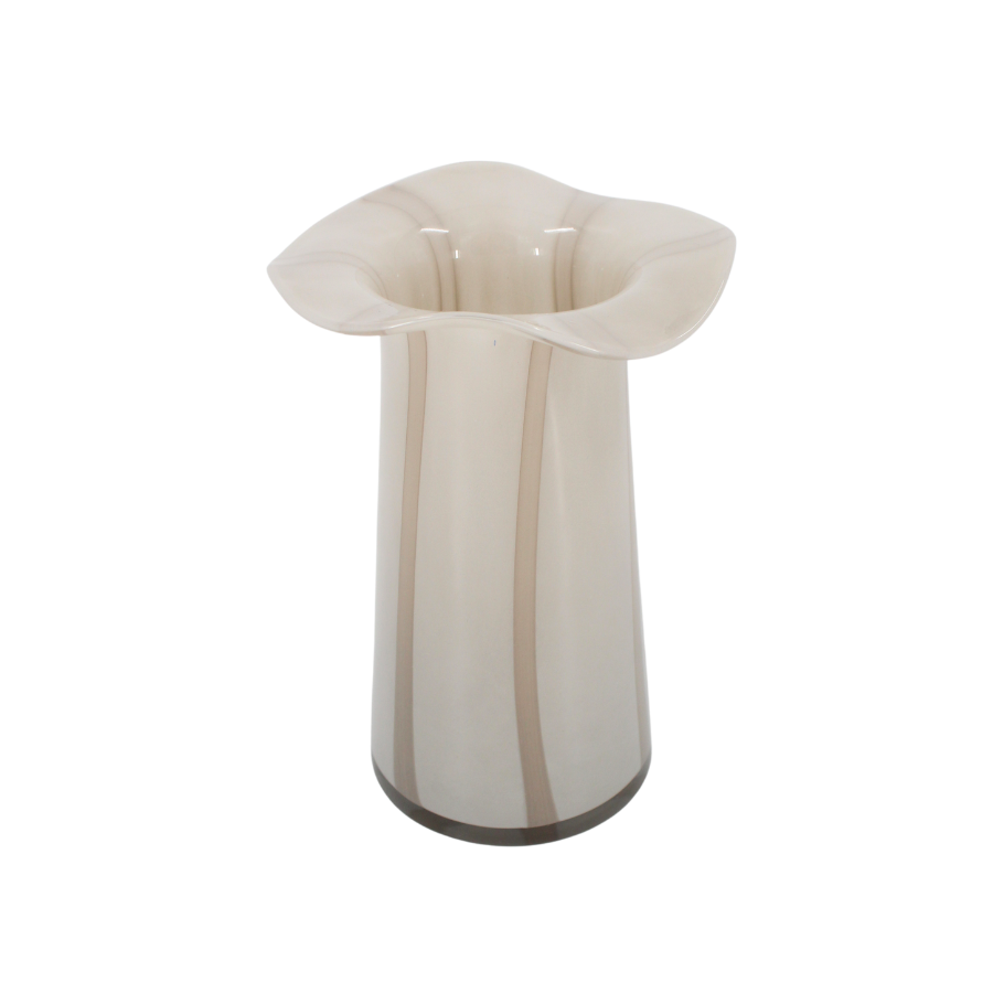BYRON Vase (Ø17,4x24,4 cm)  Lysegrå m Stribe