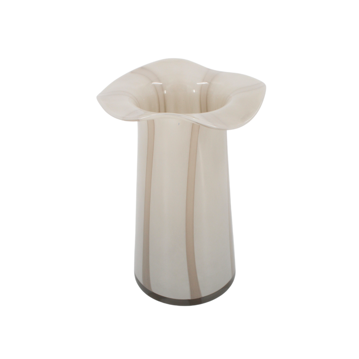 BYRON Vase (Ø17,4x24,4 cm)  Lysegrå m Stribe