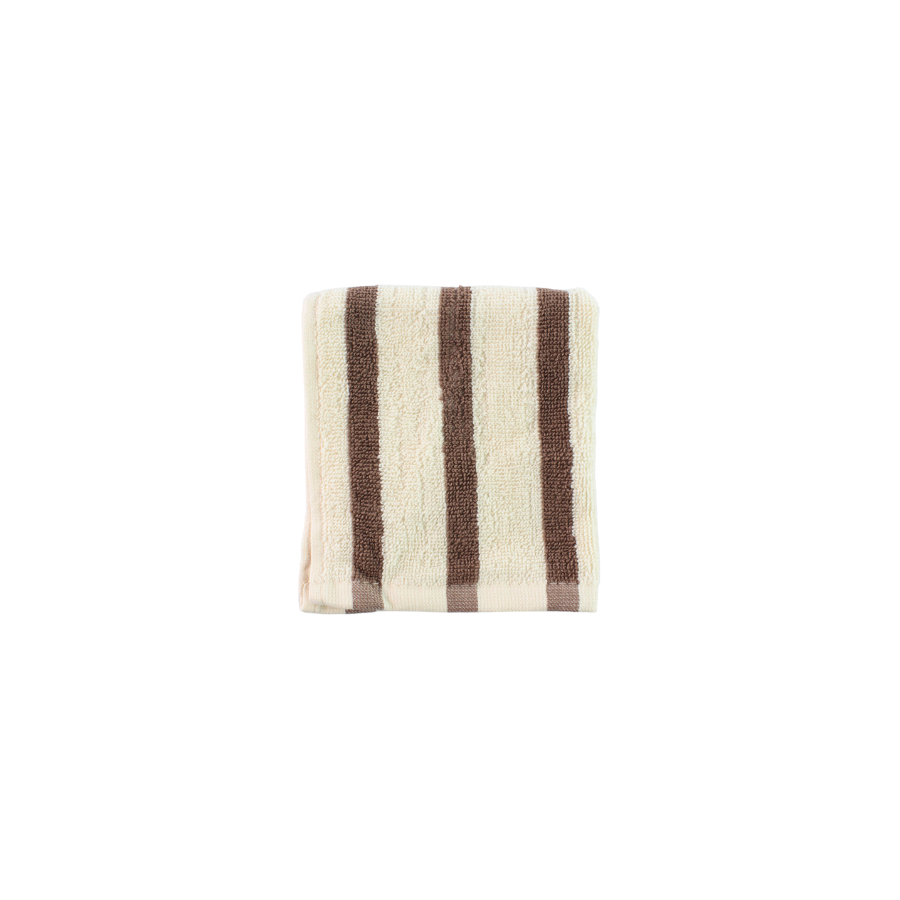 Vaskeklud m Stribe Brun BHANI (30x30cm)