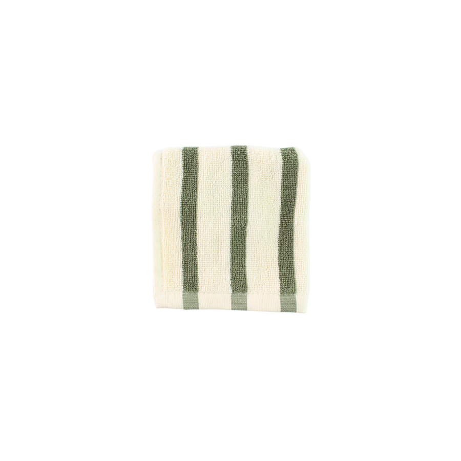 Vaskeklud m Stribe Grøn BHANI(30x30cm)