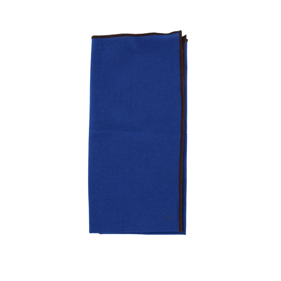 Viskestykke ( 50x70cm). Blå m Brun Kant