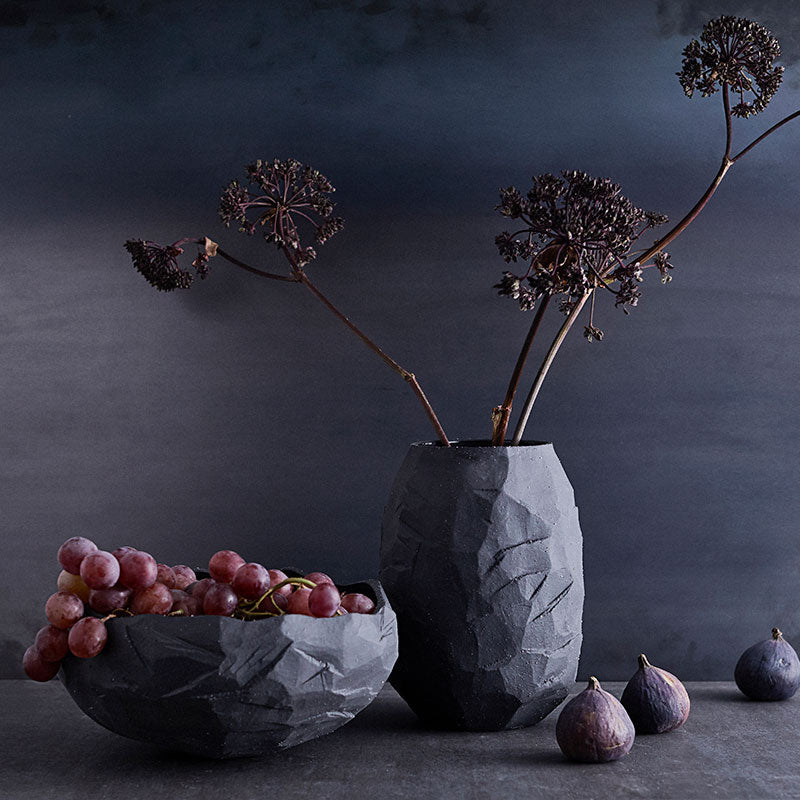 Muubs - Vase Kuri Stone Keramik (16x21cm)